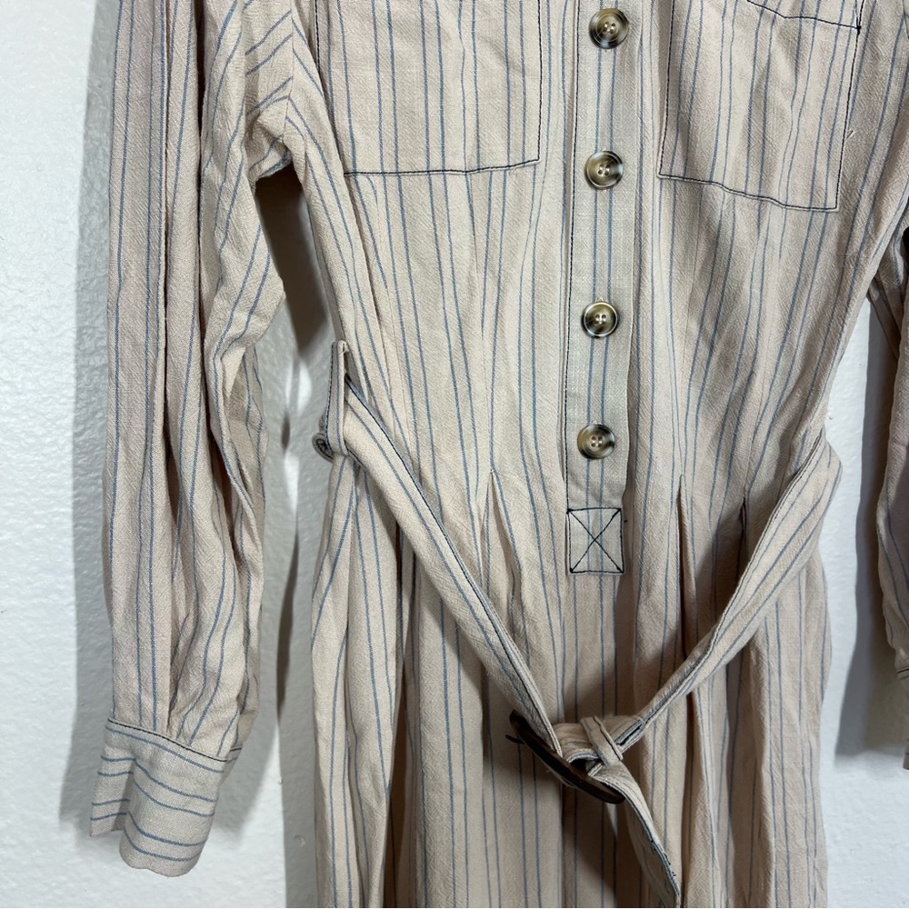 Free People Cream Audrey Midi Stripe Dress - Picture 13 of 14